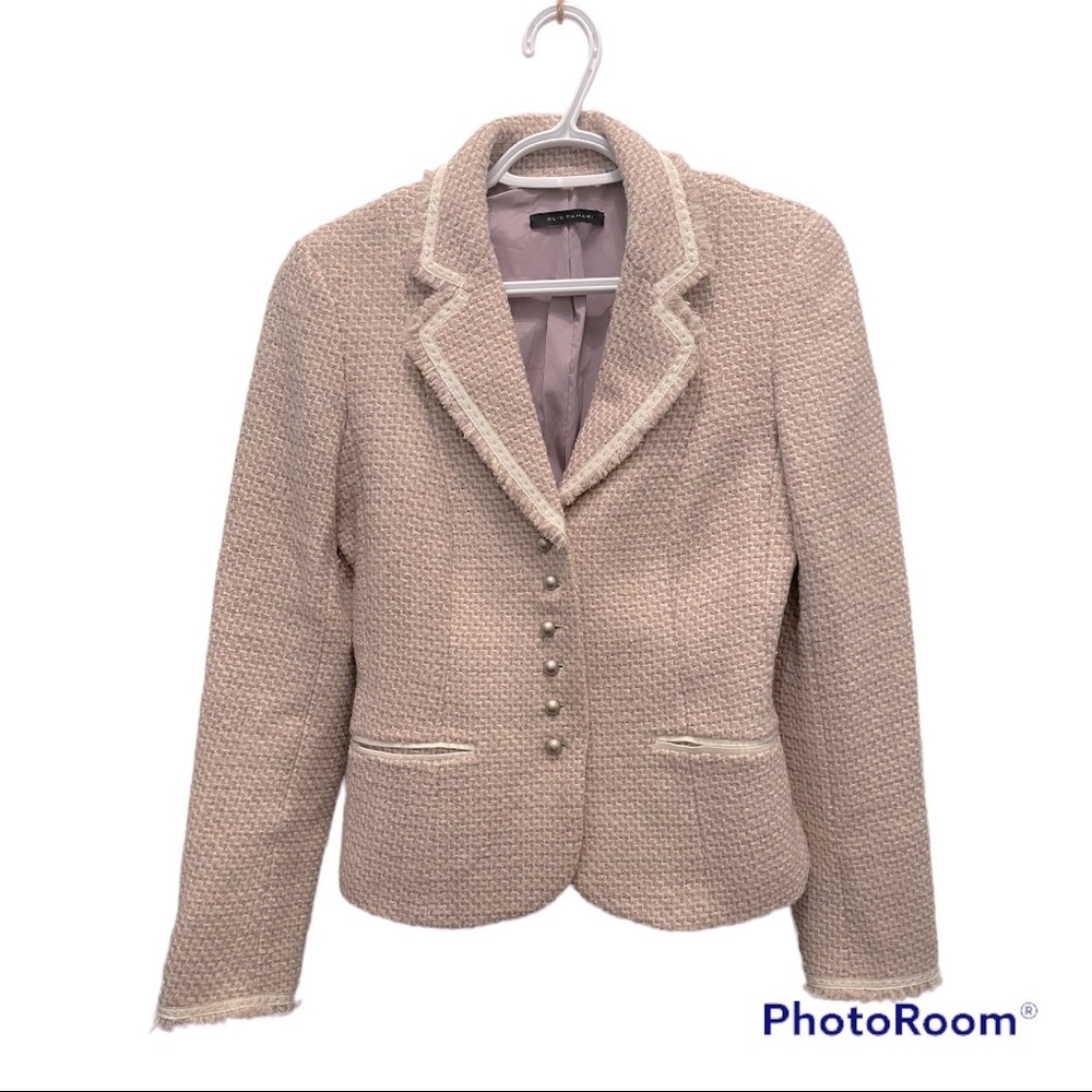 Tahari | Raw Edge Tweed Blazer